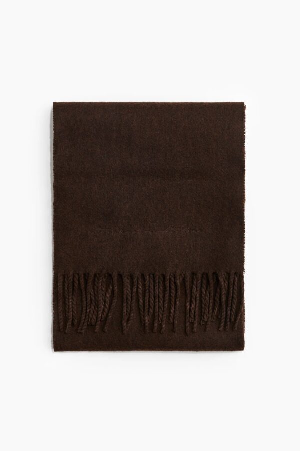 Soft Brushed Knit Fringe Scarf – Essential Neutrals