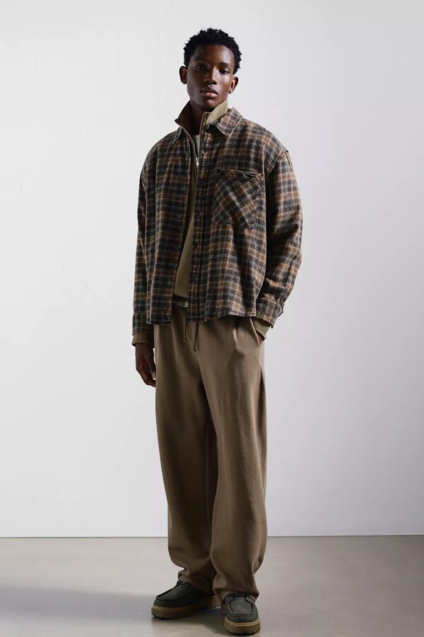 Check Over-Shirt in Textured Flannel