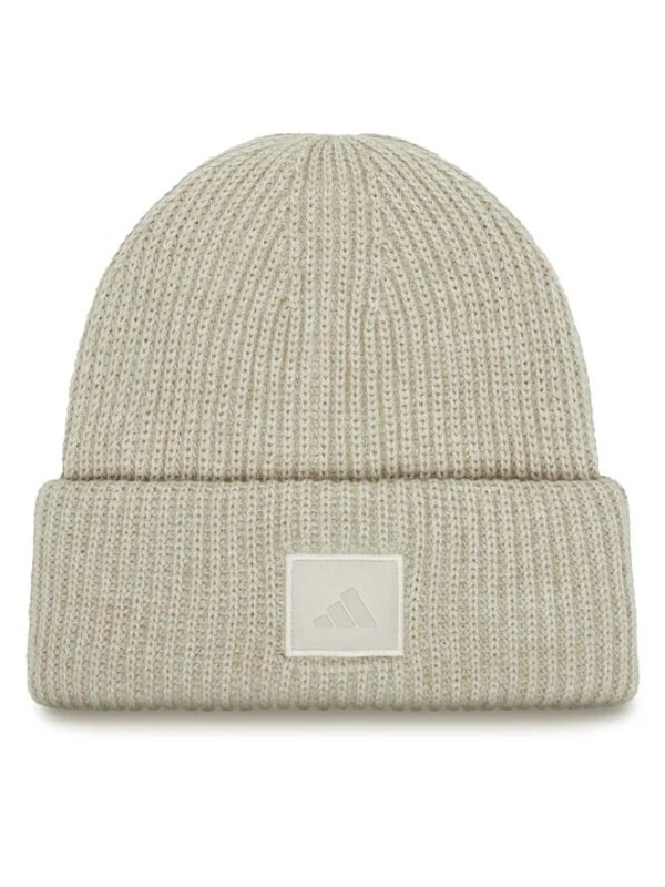 Wide Cuff Tonal Badge Beanie